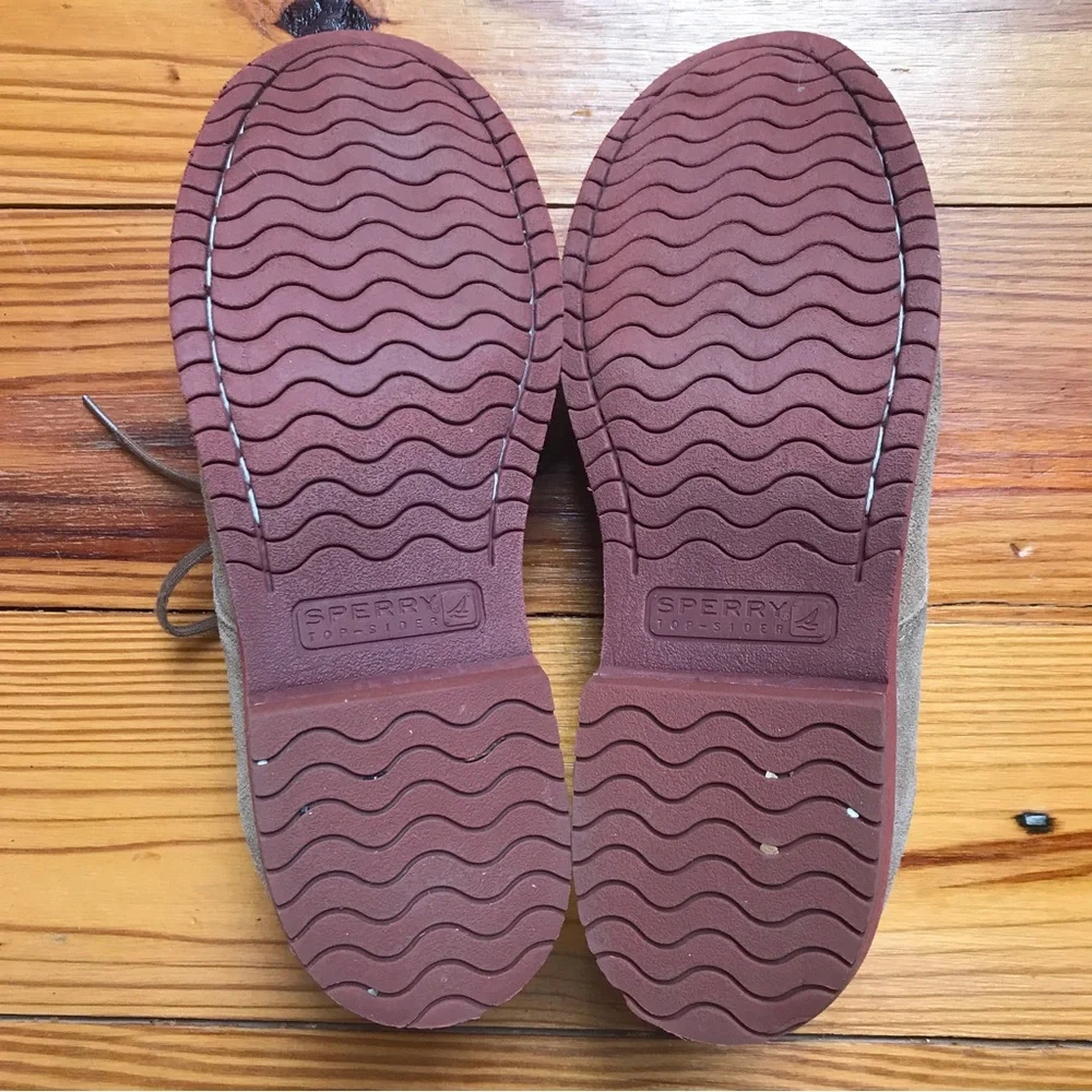 Sperry Tan Beige Suede Sneakers, EUC, 5.5 M 38 W - Picture 9 of 10